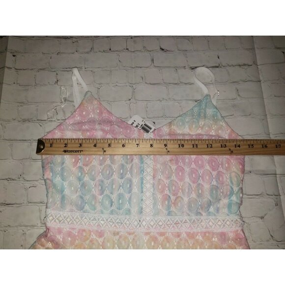 NWT Speechless Rainbow Lace Short Summer Mini Dress Juniors Size XS - Picture 5 of 6